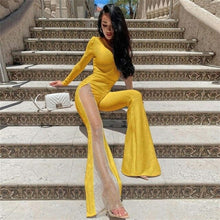 Load image into Gallery viewer, one piece jumpsuit women single shoulder mesh hollow out streetwear