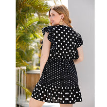 Load image into Gallery viewer, summer dresses for women fashion v neck ruffles polka