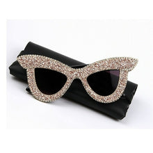 Load image into Gallery viewer, Luxury Rhinestone Cat eye Oversized Sunglasses