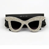 Luxury Rhinestone Cat eye Oversized Sunglasses