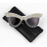 Luxury Rhinestone Cat eye Oversized Sunglasses