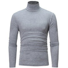 Load image into Gallery viewer, Turtleneck for men Solid color slim elastic thin pullover
