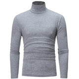 Turtleneck for men Solid color slim elastic thin pullover