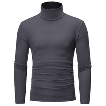 Load image into Gallery viewer, Turtleneck for men Solid color slim elastic thin pullover