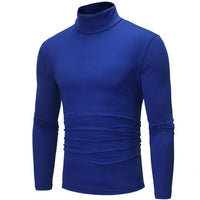 Turtleneck for men Solid color slim elastic thin pullover