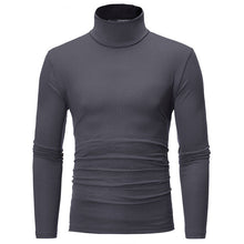 Load image into Gallery viewer, Turtleneck for men Solid color slim elastic thin pullover