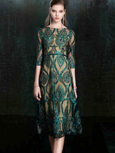 Load image into Gallery viewer, New Banquet Elegant Green Evening Dress Vintage Sequins