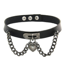 Load image into Gallery viewer, women Nightclub Leather Choker necklace goth punk choker chain - Sophornlilly