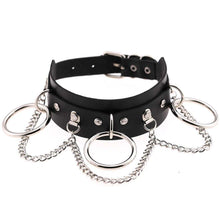 Load image into Gallery viewer, women Nightclub Leather Choker necklace goth punk choker chain - Sophornlilly