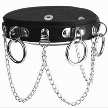 Load image into Gallery viewer, women Nightclub Leather Choker necklace goth punk choker chain - Sophornlilly