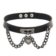 Load image into Gallery viewer, women Nightclub Leather Choker necklace goth punk choker chain - Sophornlilly