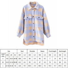 Load image into Gallery viewer, Clothes Irregular Plaid Coat Single breasted Winter Long Coat